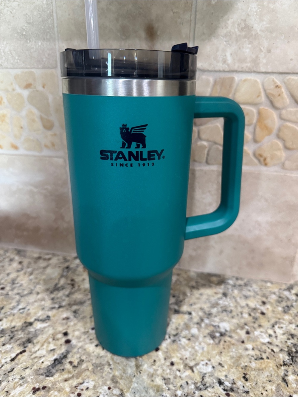 Stanley Teal Insulated Travel Mug with Handle